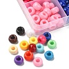 375Pcs 15 Colors Opaque Plastic Beads KY-FS0001-15-4
