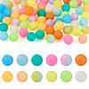  72Pcs 12 Colors Luminous Round Food Grade Silicone Beads SIL-TA0001-38-11