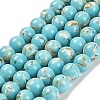 Assembled Synthetic Stone and Trochus Shell Beads Strands G-B128-08C-06-1