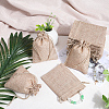 Polyester Imitation Burlap Packing Pouches Drawstring Bags ABAG-BBC0001-02A-01-4