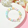 Candy Color 8mm Round Natural Selenite Beaded Stretch Bracelets BJEW-TA00501-2
