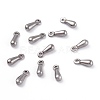 Tarnish Resistant Original Color End Piece 304 Stainless Steel Teardrop Charms Pendants X-STAS-G029-1-1