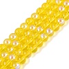 Transparent Electroplate Glass Beads Strands EGLA-Q132-6MM-01A-02-1