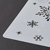 Creative Christmas Plastic Drawing Stencil X-DIY-L007-09-4