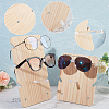  2 Sets 2 Styles Wood Sunglasses Display Stands ODIS-NB0001-30-4