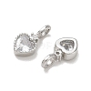 Brass Pave Clear Cubic Zirconia Charms CU-CBA6E4E-19P-B-2