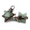 Natural Green Aventurine Merkaba Star Pendants G-C144-01R-05-2