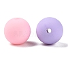 Rubberized Style Imitated Silicone Acrylic Beads MACR-T048-01B-14-2
