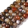 Dyed & Heated Natural Fire Crackle Agate Beads Strands G-P539-B01-04-1