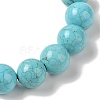 10mm Round Natural Crackle Turquoise  Braided Bead Bracelets BJEW-C067-01C-10-3