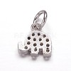 Brass Micro Pave Cubic Zirconia Pendants ZIRC-K070-42P-2