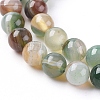 Natural Striped Agate/Banded Agate Beads Strands X1-G-G582-6mm-49-3
