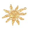 Textured 304 Stainless Steel Pendants STAS-H249-14G-2