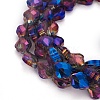 Electroplate Glass Beads Strands EGLA-L011-FR02-1