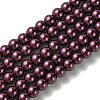 Eco-Friendly Dyed Glass Pearl Beads Strands HY-A008-6mm-RB097-1