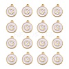 Golden Plated Alloy Charms LS-X-ENAM-S118-01G-2