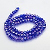 AB Color Plated Faceted Rondelle Electroplate Glass Beads Strands GLAA-A024D-AB13-2