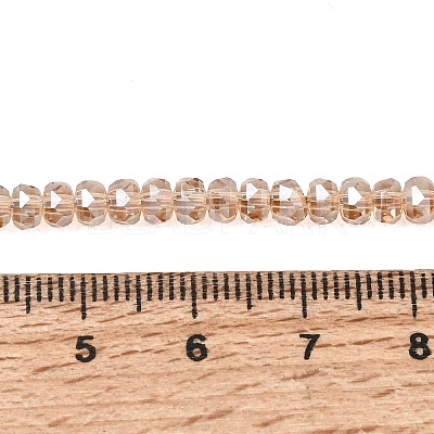 Electroplate Glass Beads Strands GLAA-Q105-03O-1