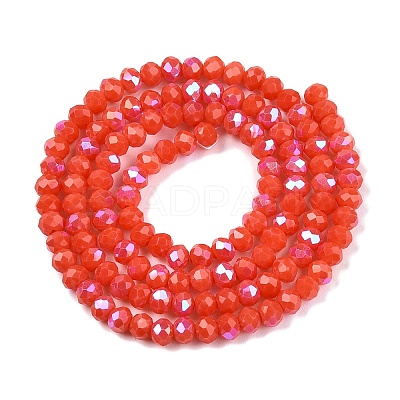Electroplate Opaque Solid Color Glass Beads Strands EGLA-A044-P3mm-L03-1