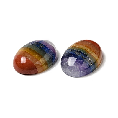 Chakra Natural Mixed Gemstone Cabochons G-F724-01A-1