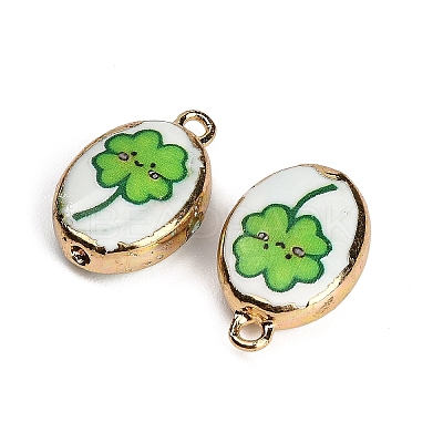 Printed Handmade Porcelain with Brass Pendants PR-CBAB520-07B-1