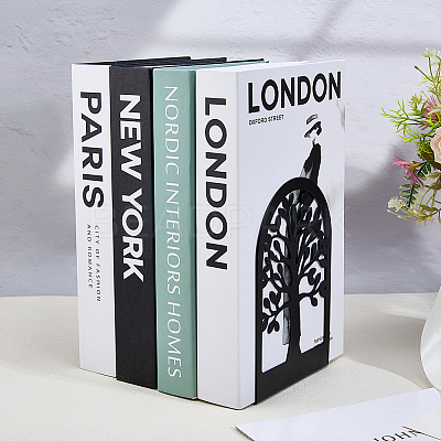 Iron Bookend Display Stands AJEW-WH0455-74-1