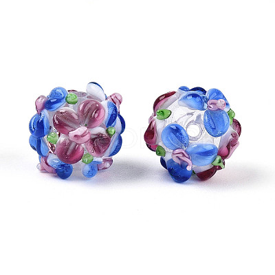 Handmade Lampwork Beads Strands LAMP-N021-015A-14-1