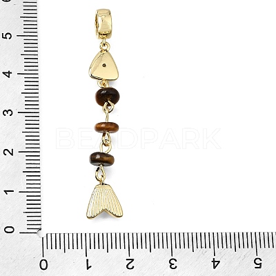 Brass Pave Cubic Zirconia Clear Cubic Zirconia & Gemstone & Enamel European Dangle Charms GG-CBA3401-01G-A-1