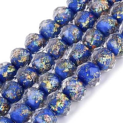 Handmade Foil Glass Beads FOIL-Q001-02A-1