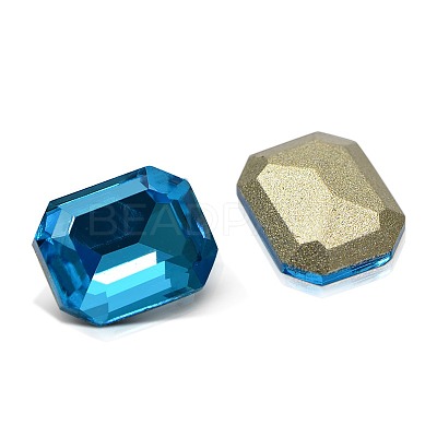 Faceted Rectangle K9 Glass Pointed Back Rhinestone Cabochons RGLA-A017-8x10mm-SM-1