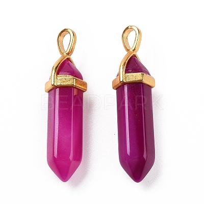 Natural Agate Double Terminated Pointed Pendants G-G902-B08-1