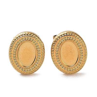 Ion Plating(IP) Rack Plating 304 Stainless Steel Stud Earring Findings STAS-M323-24G-1