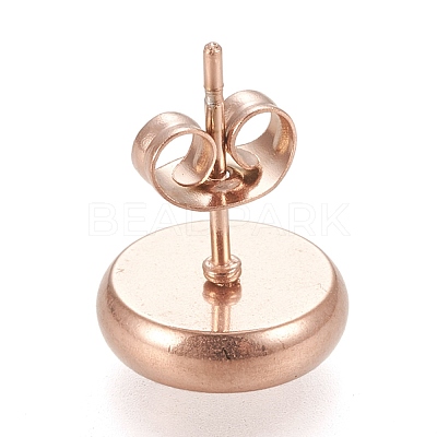 Ion Plating(IP) 304 Stainless Steel Stud Earring Settings STAS-K202-05C-RG-1