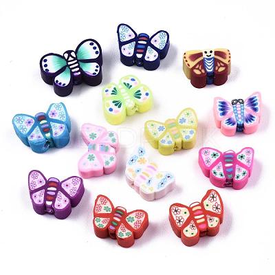 Handmade Polymer Clay Butterfly Beads CLAY-Q211-03-1