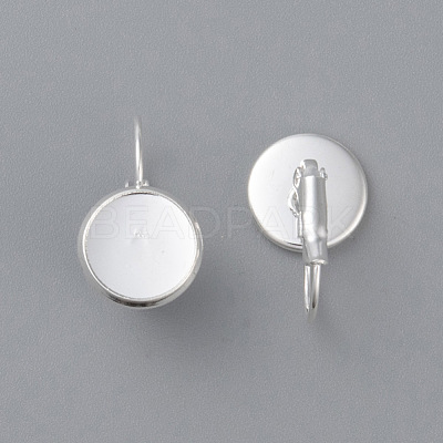304 Stainless Steel Leverback Earring Settings STAS-F191-03S-12mm-1