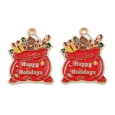Christmas Theme Alloy Enamel Pendants LS-ENAM-C031-01G-06-1