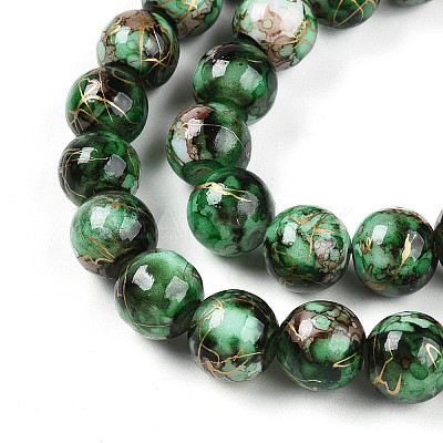 Baking Paint Glass Beads X1-DGLA-N003-10mm-B09-1