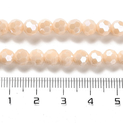 Electroplate Opaque Glass Beads Strands LS-EGLA-A035-P6mm-A05-1