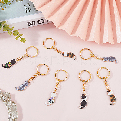 10Pcs 8 Style Alloy Keychain KEYC-CP00010-1