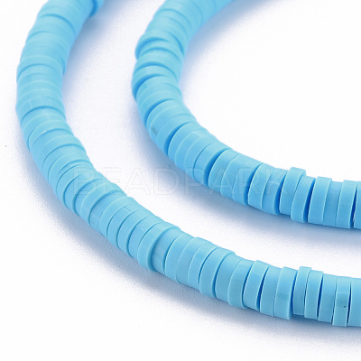 Handmade Polymer Clay Bead Strands X-CLAY-T002-4mm-65-1
