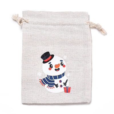 Christmas Cotton Cloth Storage Pouches ABAG-M004-02M-1