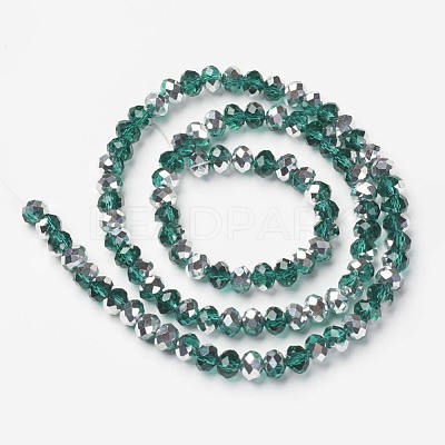 Electroplate Transparent Glass Beads Strands EGLA-A034-T4mm-M15-1