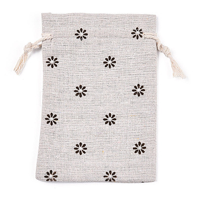 Polycotton(Polyester Cotton) Packing Pouches Drawstring Bags ABAG-T004-10x14-13-1