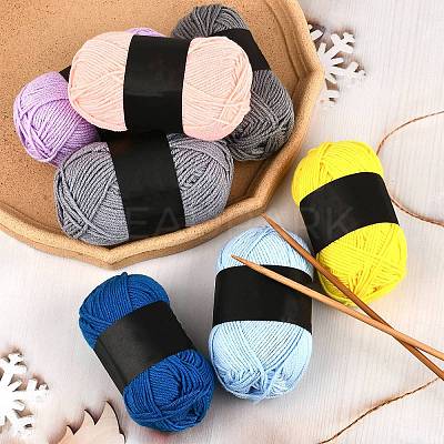 5Pcs Polyester Yarn for Knitting & Crochet YCOR-SZ0001-03F-1