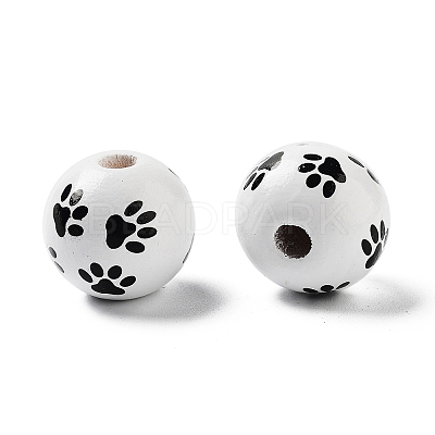 Dog Theme Wood Beads WOOD-M011-05A-01-1