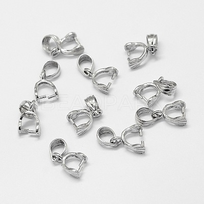 Anti-Tarnish Rhodium Plated 925 Sterling Silver Pendant Bails STER-A102-001P-1