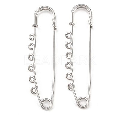 304 Stainless Steel Safety Pins Brooch Findings X-STAS-K252-05D-P-1