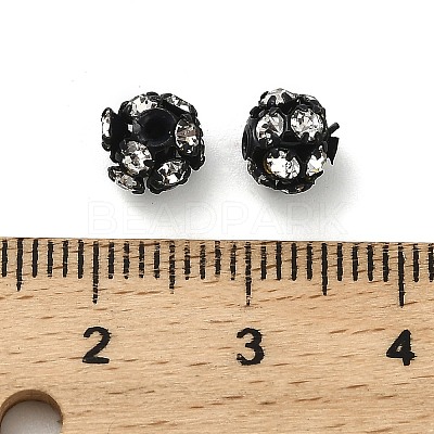 6mm Brass Rhinestone Beads X1-KK-S519-01A-EB-1