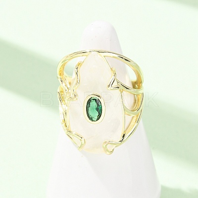 Natural Quartz Crystal Cuff Rings GG-CBA5FCC-03G-03-1