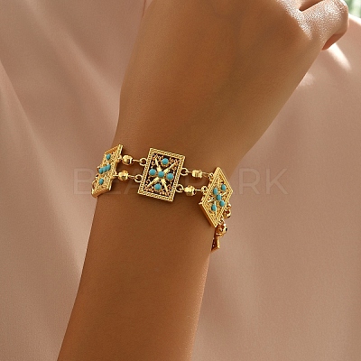 Stylish Alloy Resin Link Bracelets for Women LS-MM5858-1-1